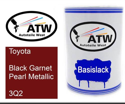 Toyota, Black Garnet Pearl Metallic, 3Q2: 500ml Lackdose, von ATW Autoteile West.